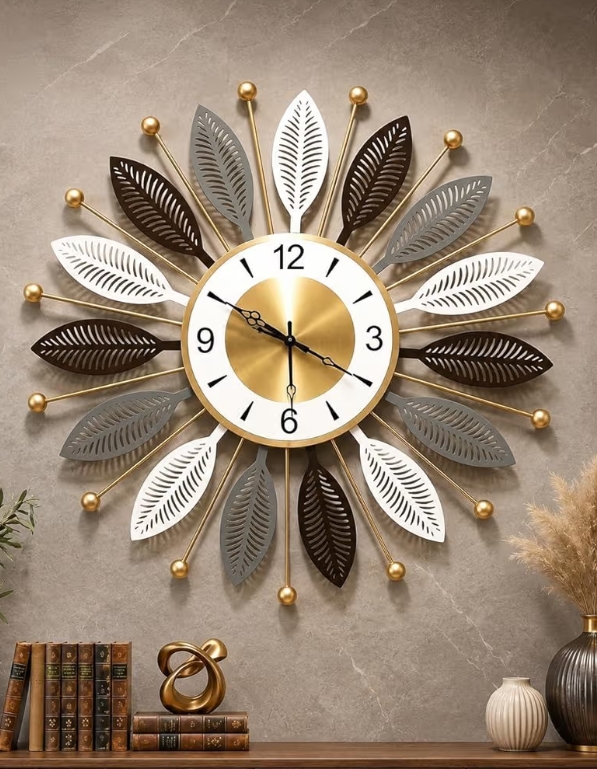 Transform Your Home With This Luxury Leaf Wall Clock